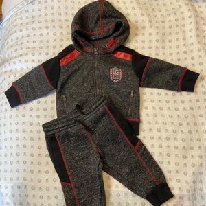 Enyce Baby Boy Grey Black and Red Sweatsuit 6-9 m